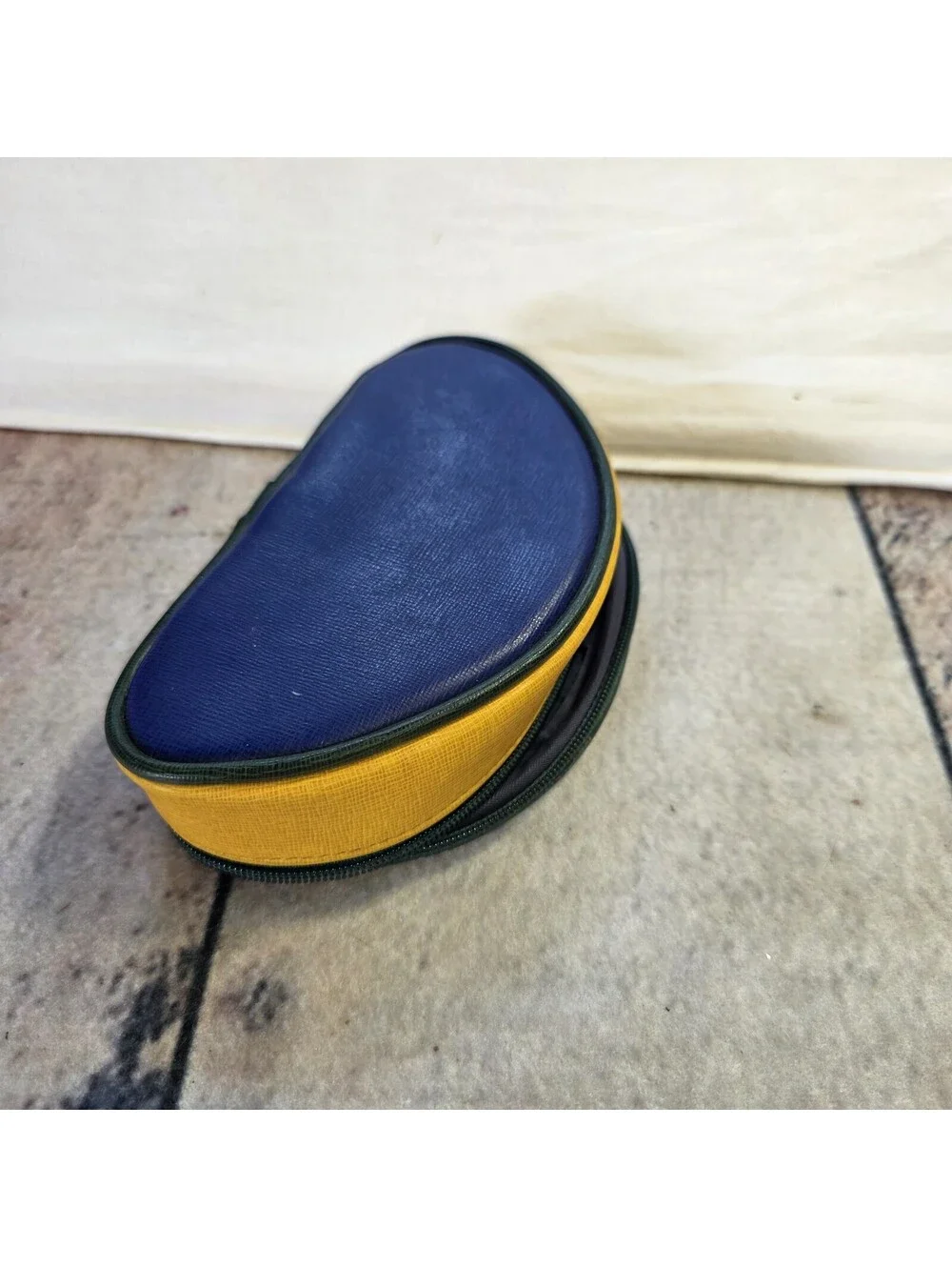 Vintage 90s Victoria Secret Color Block Makeup Glasses Case Blue Tag Small